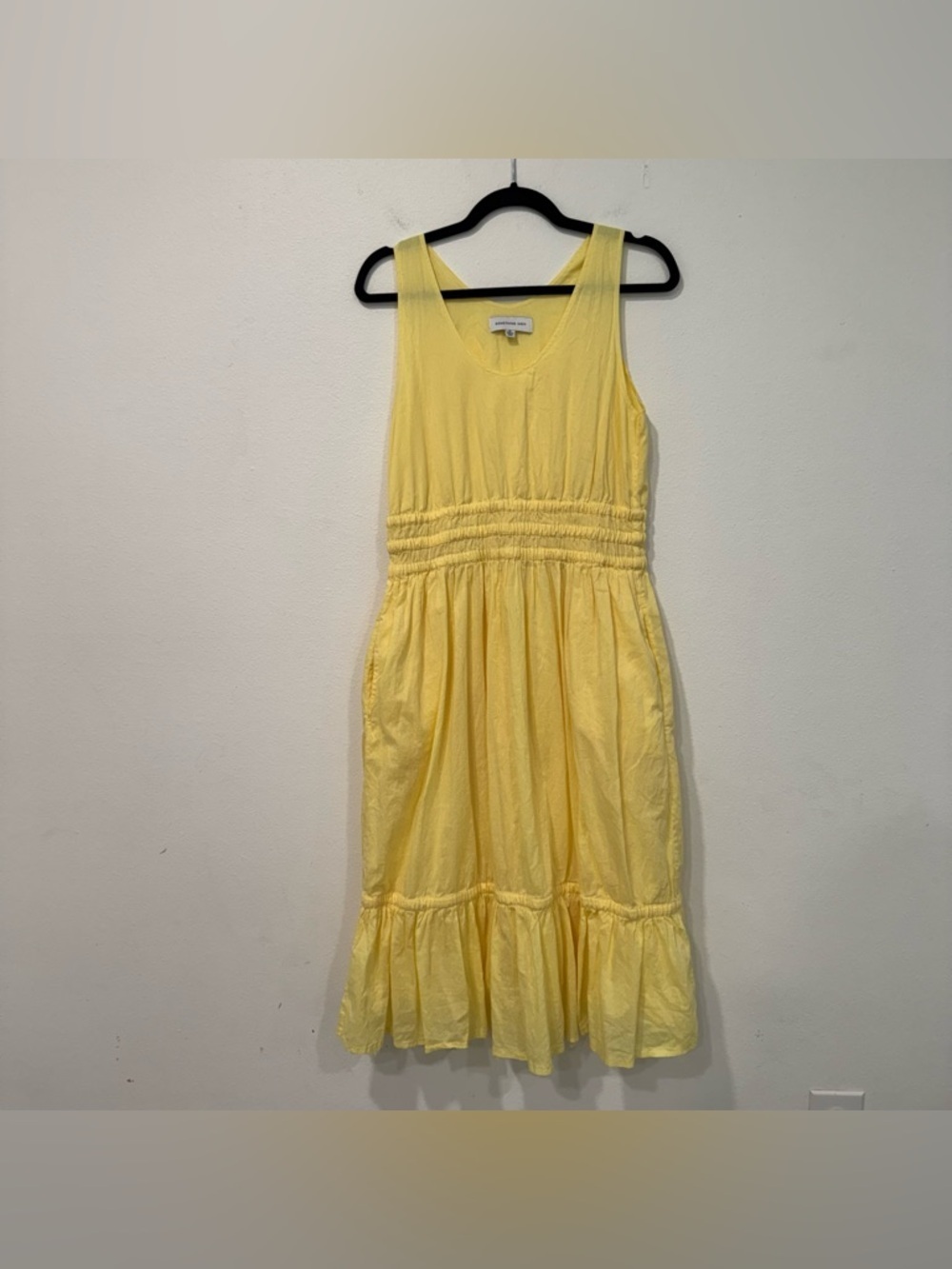 Something Navy Yellow Sleeveless Maxi Dress M